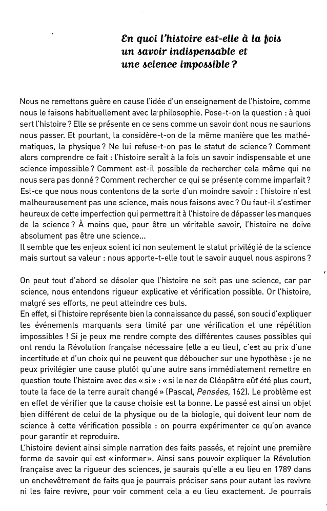 Prévisualisation du document en quoi L'hi&toire e&t-eLLe à La toi&
un &avoir indi&pen&able et
une &cience impo&&ible ?
Nous ne remettons guère en...