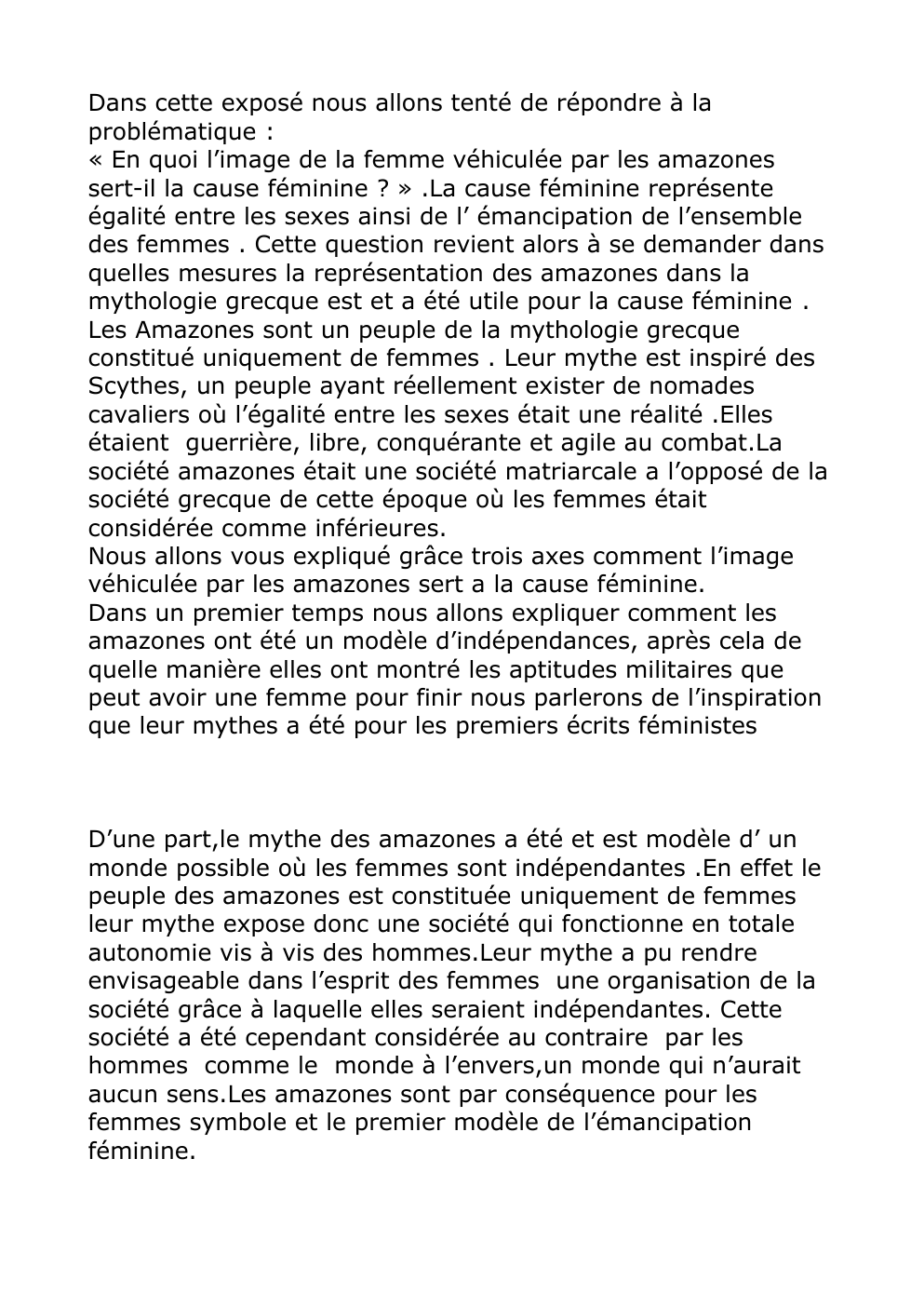 Prévisualisation du document En quoi l’image de la femme véhiculée par les amazones sert-il la cause féminine ?