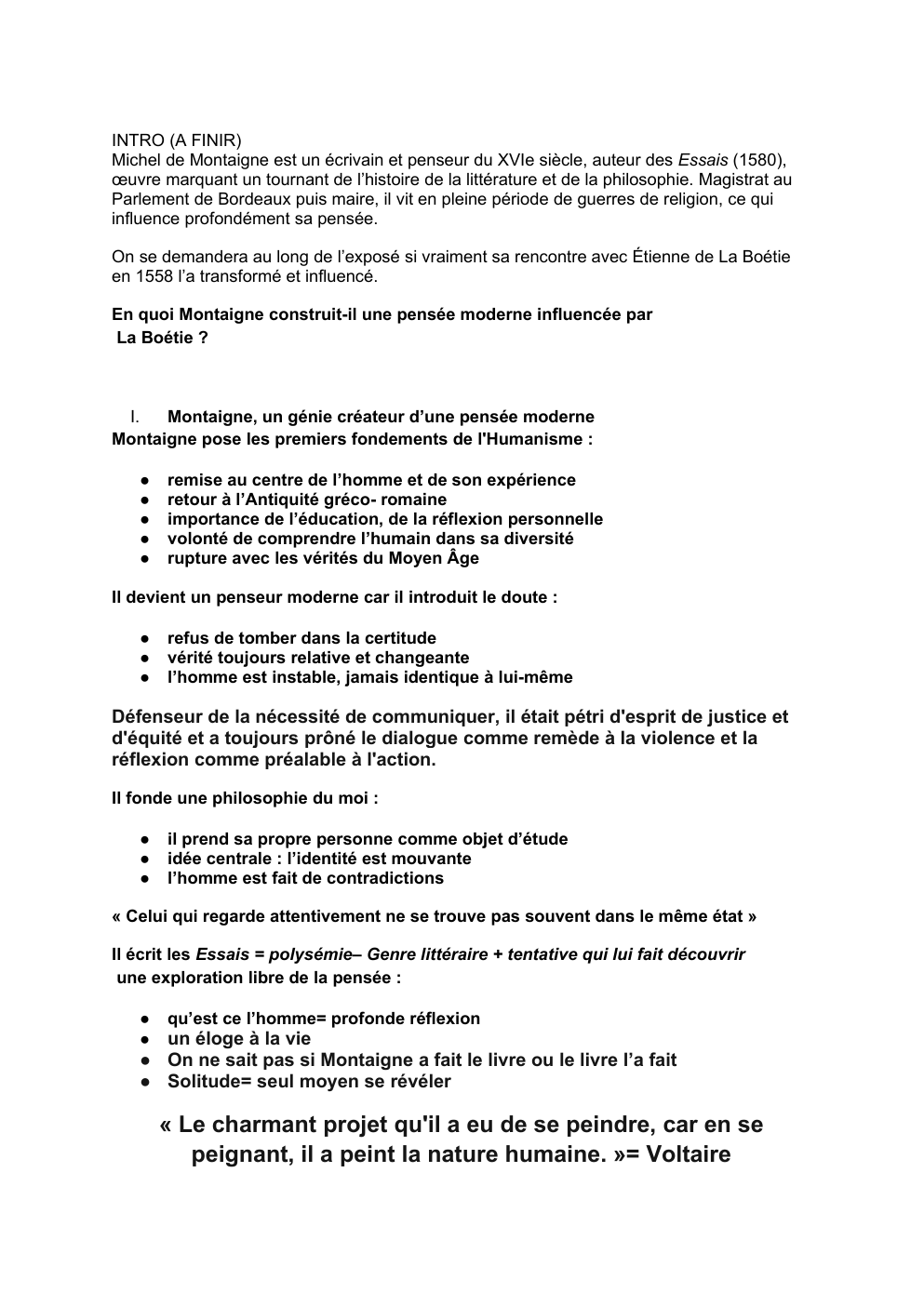 Prévisualisation du document En quoi Montaigne construit-il une pensée moderne influencée par La Boétie ?