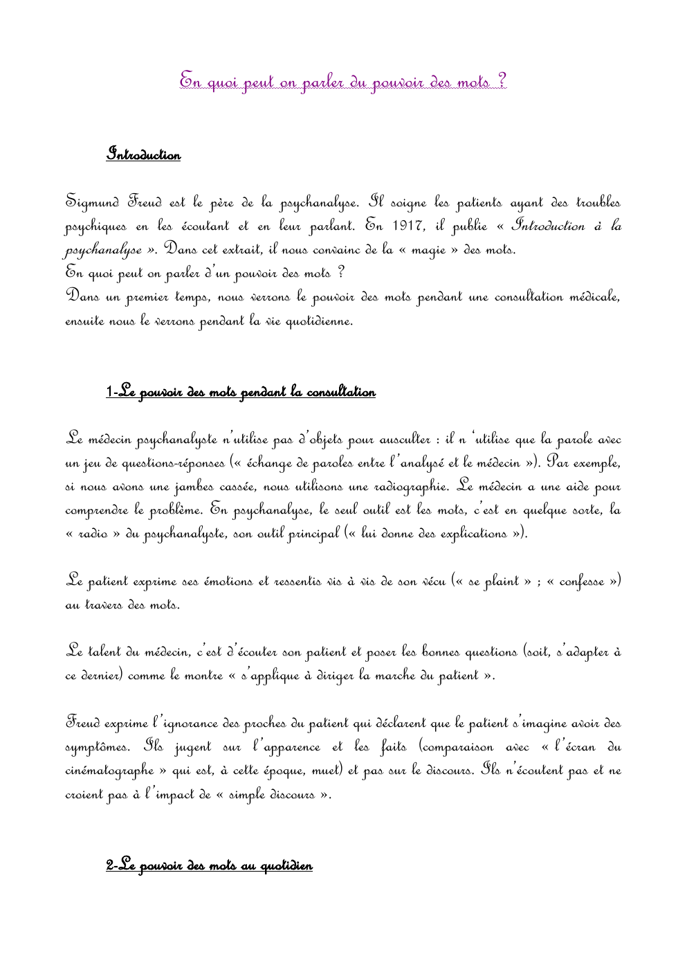 Prévisualisation du document En quoi peut on parler du pouvoir des mots ?