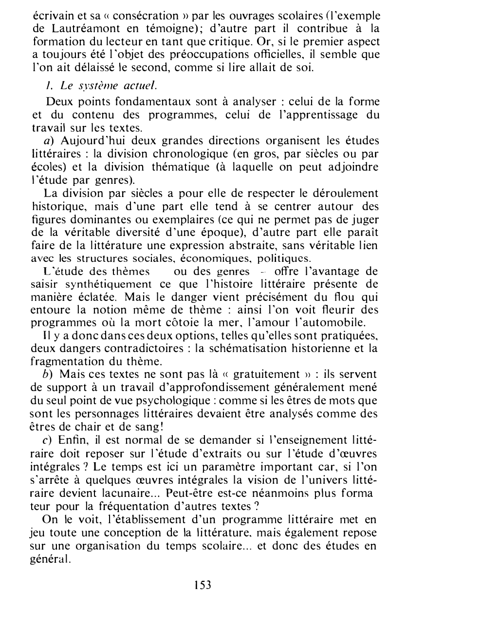 Prévisualisation du document En vous appuyant sur des connaissances précises, et en donnant les raisons personnelles de votre choix, vous établirez à votre gré le programme littéraire d’une classe de Première.