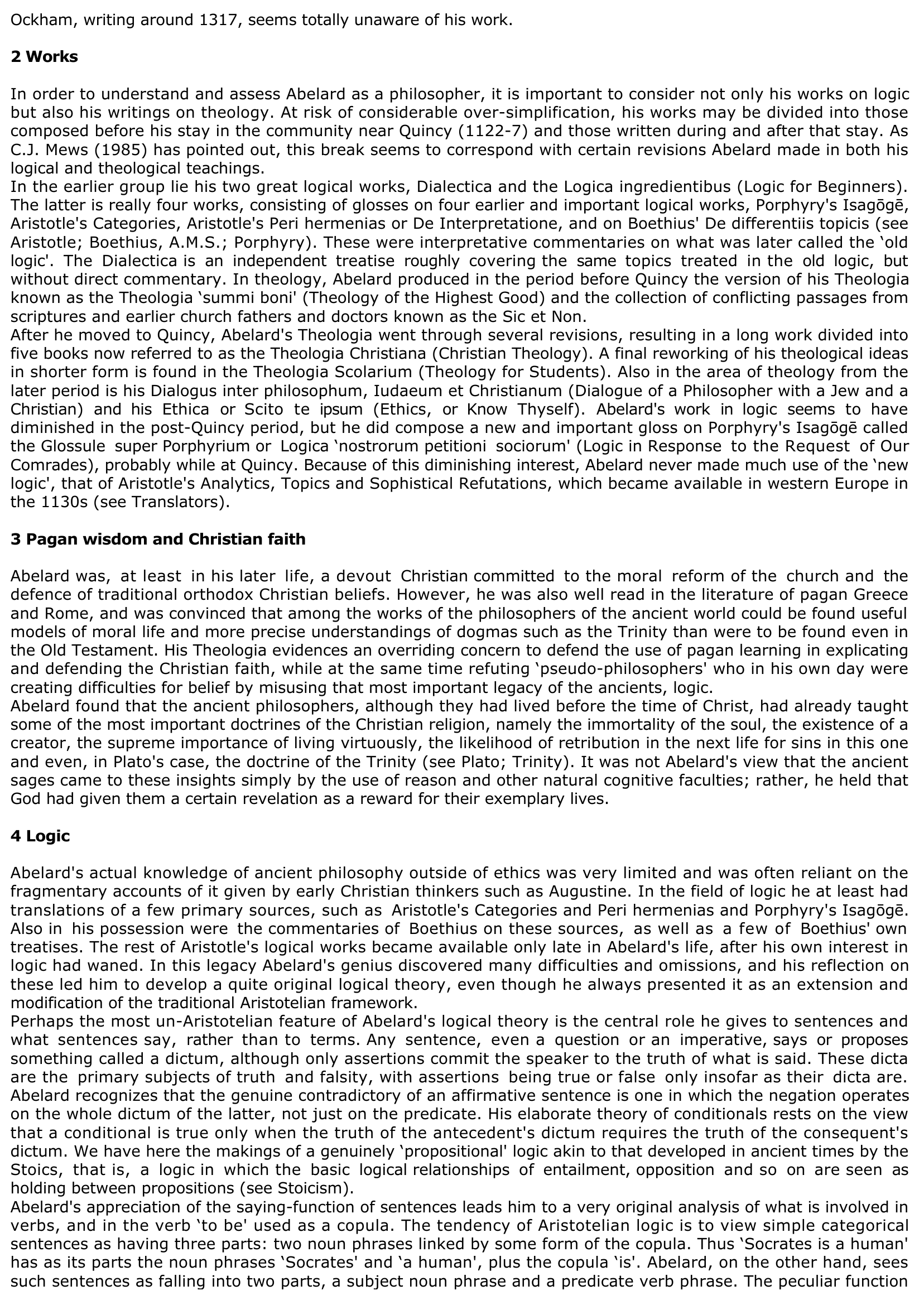 Prévisualisation du document Encyclopedia of Philosophy: Abelard, Peter