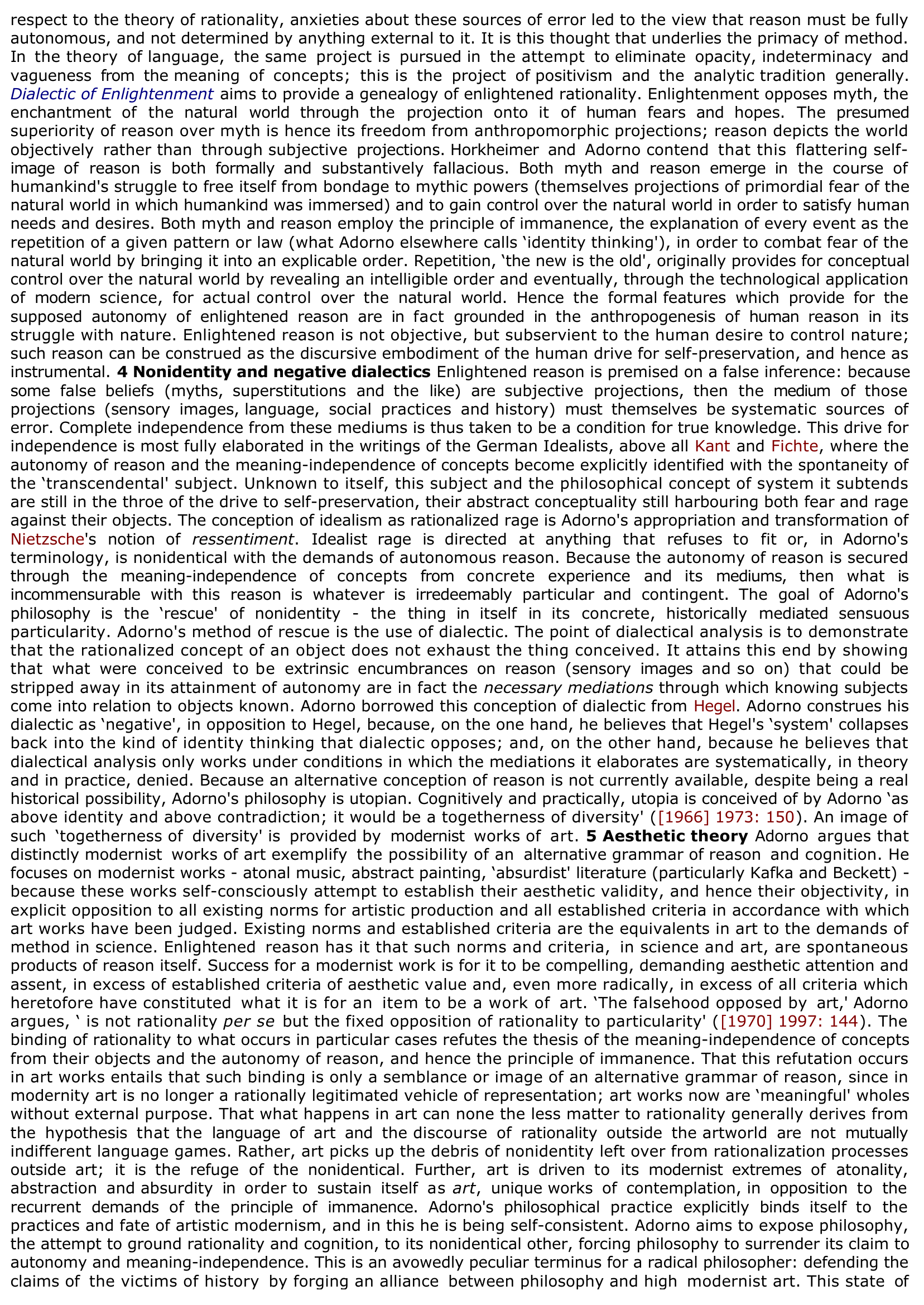 Prévisualisation du document Encyclopedia of Philosophy: Adorno, Theodor Wiesengrund