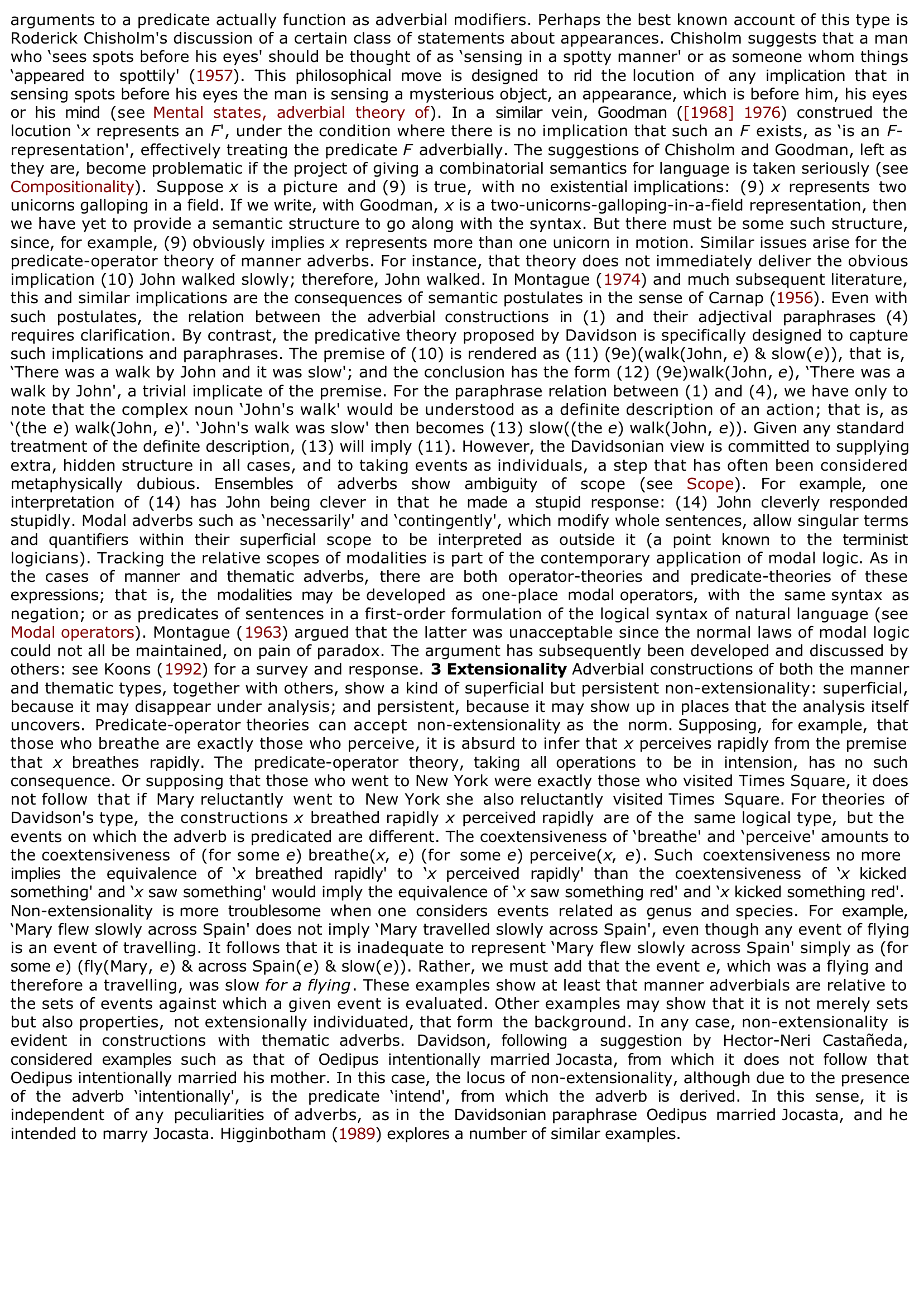 Prévisualisation du document Encyclopedia of Philosophy: Adverbs