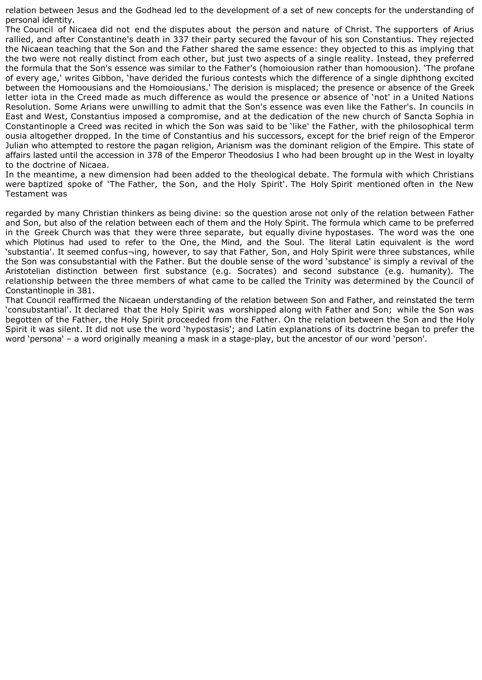 Prévisualisation du document Encyclopedia of Philosophy: ARIANISM AND ORTHODOXY	?