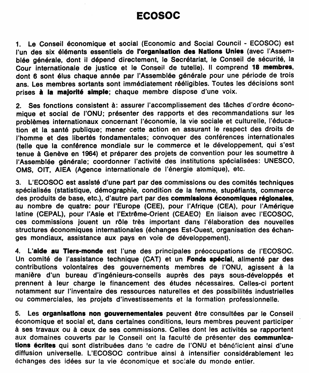 Prévisualisation du document Encyclopédie: Ecosoc (ONU)