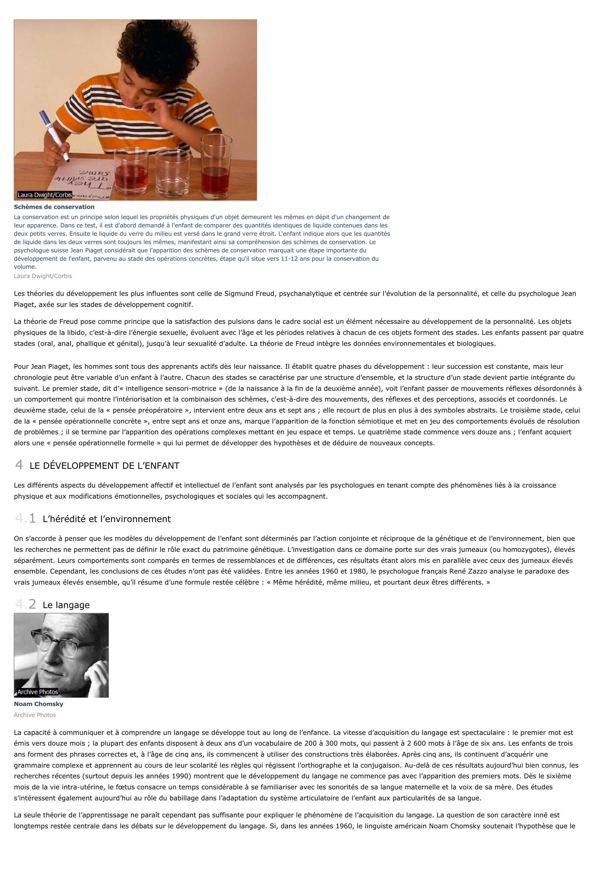 Prévisualisation du document enfant, psychologie de l' - psychologie & psychanalyse.