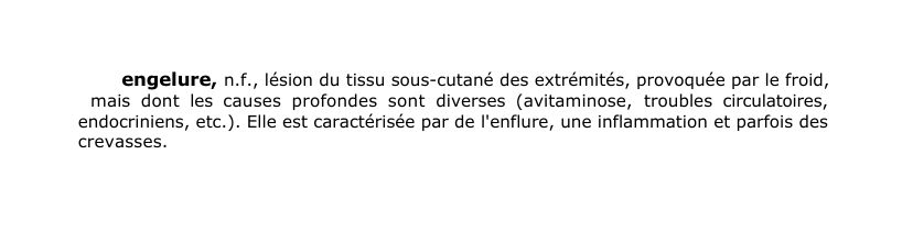 Prévisualisation du document engelure, n.