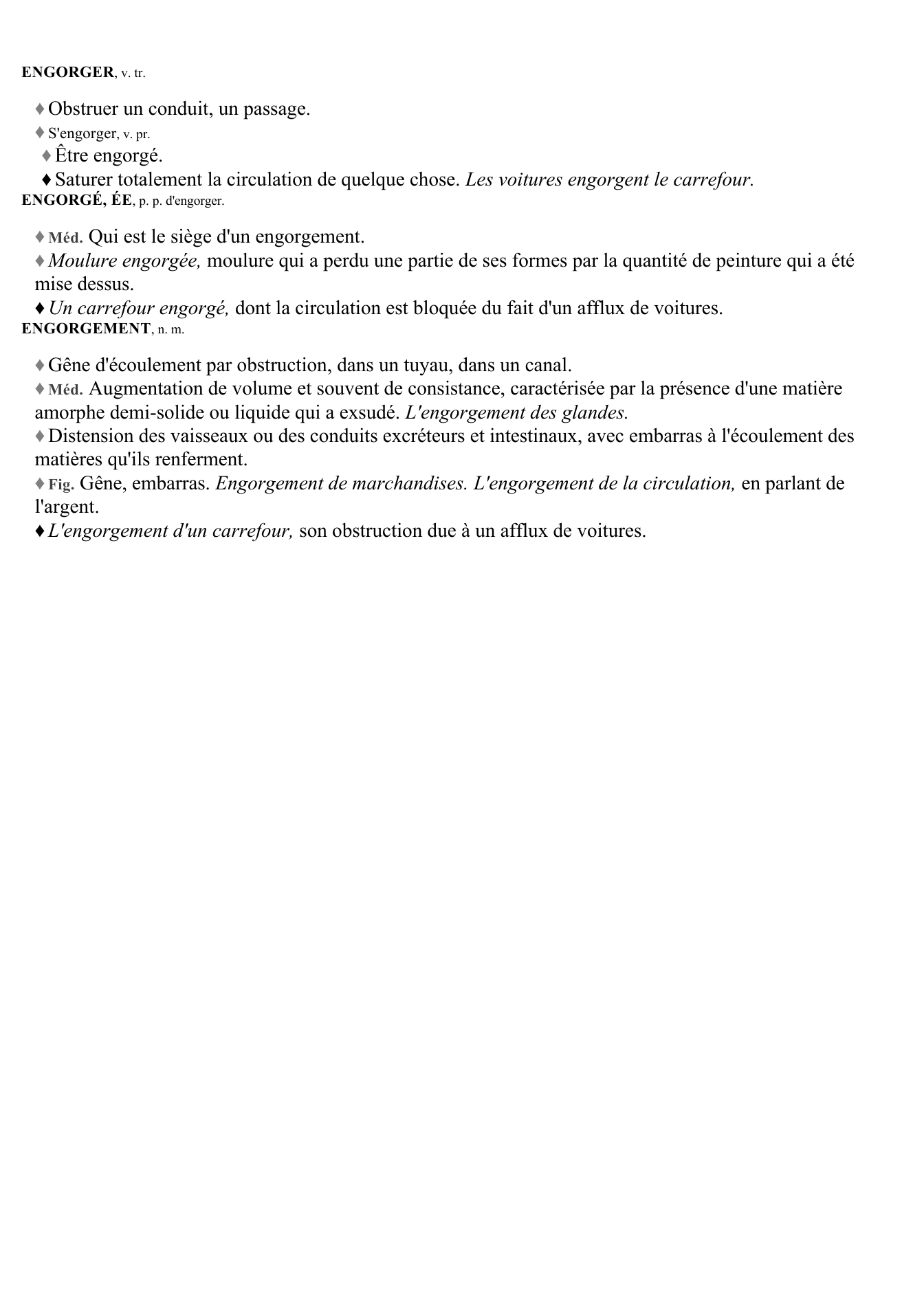 Prévisualisation du document ENGORGER, v.