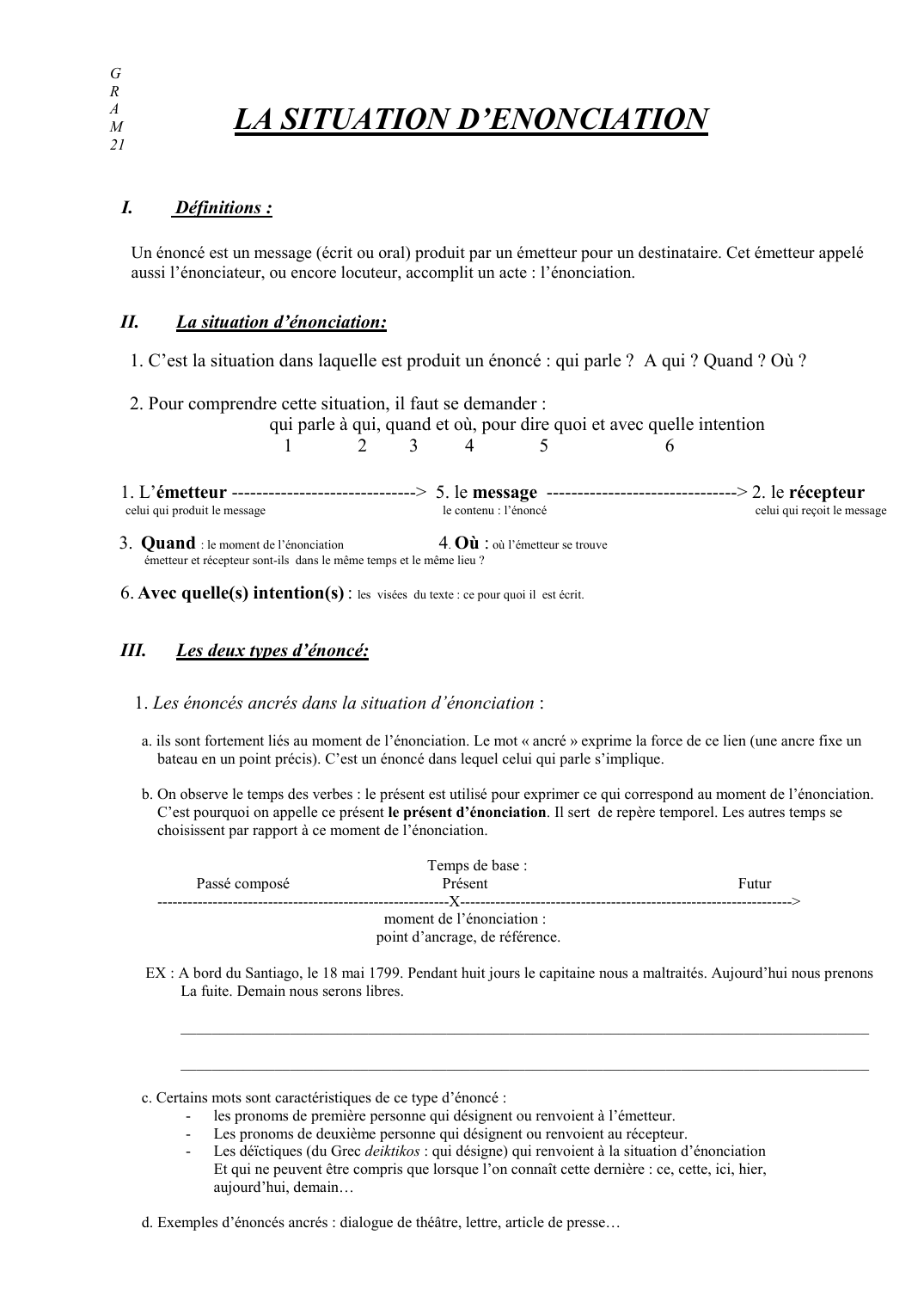 Prévisualisation du document enonciation