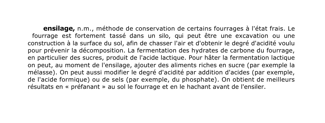 Prévisualisation du document ensilage, n.