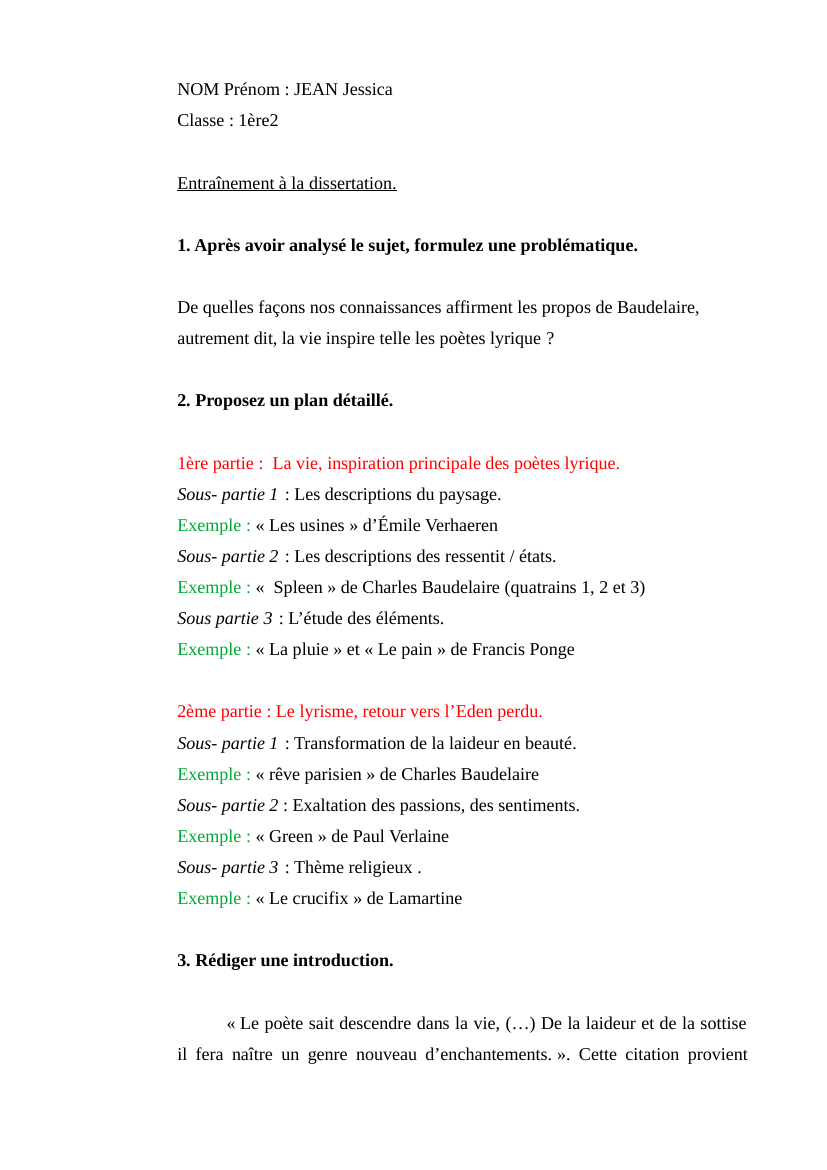 introduction dissertation beaudelaire