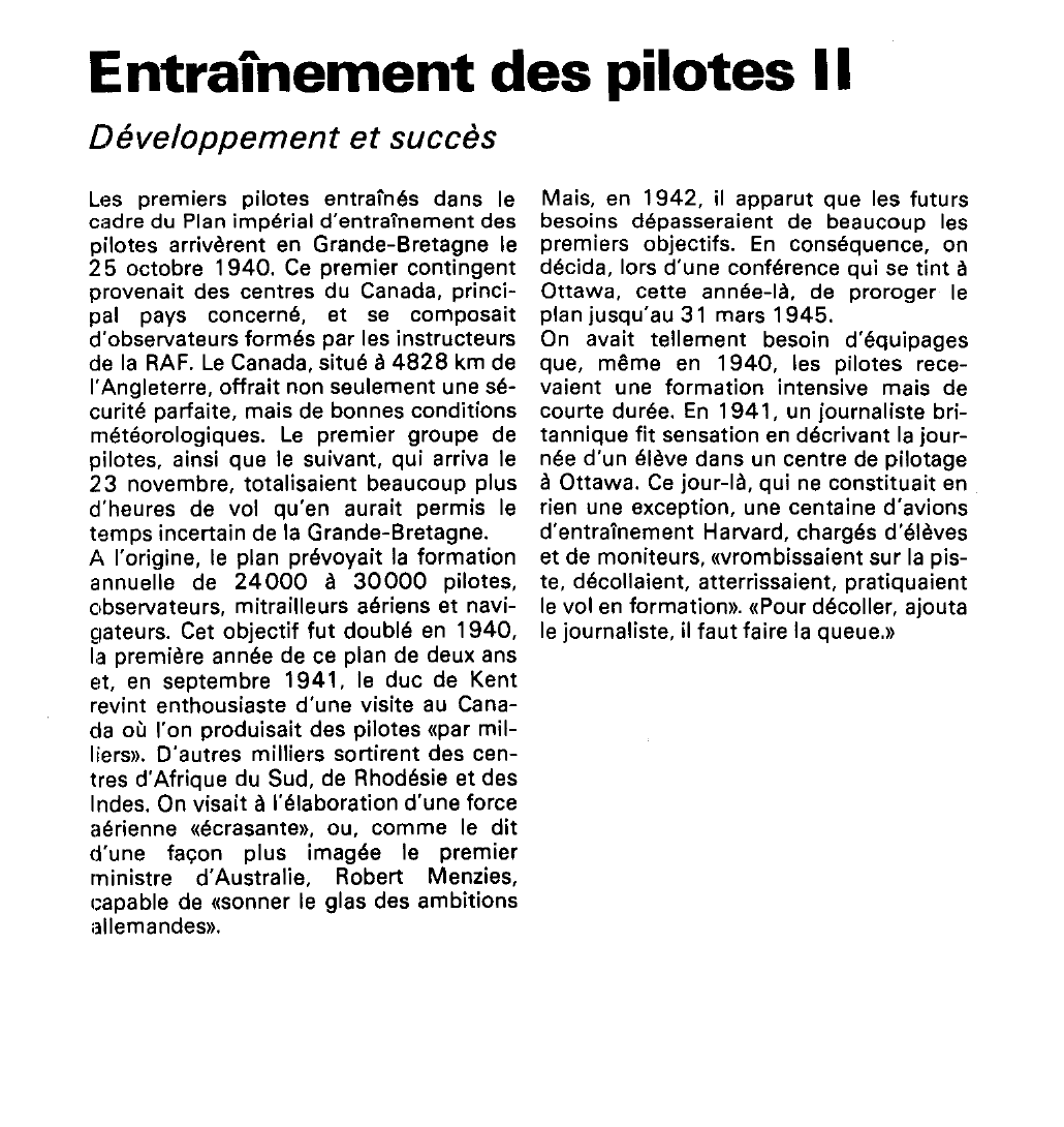 Prévisualisation du document Entraînement des pilotes (seconde guerre mondiale).