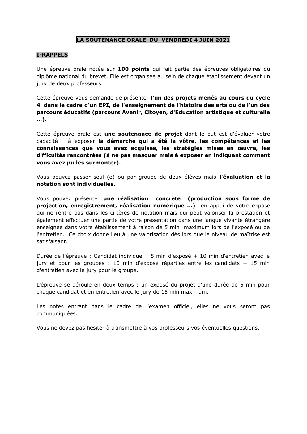 Prévisualisation du document Epreuve orale français brevet