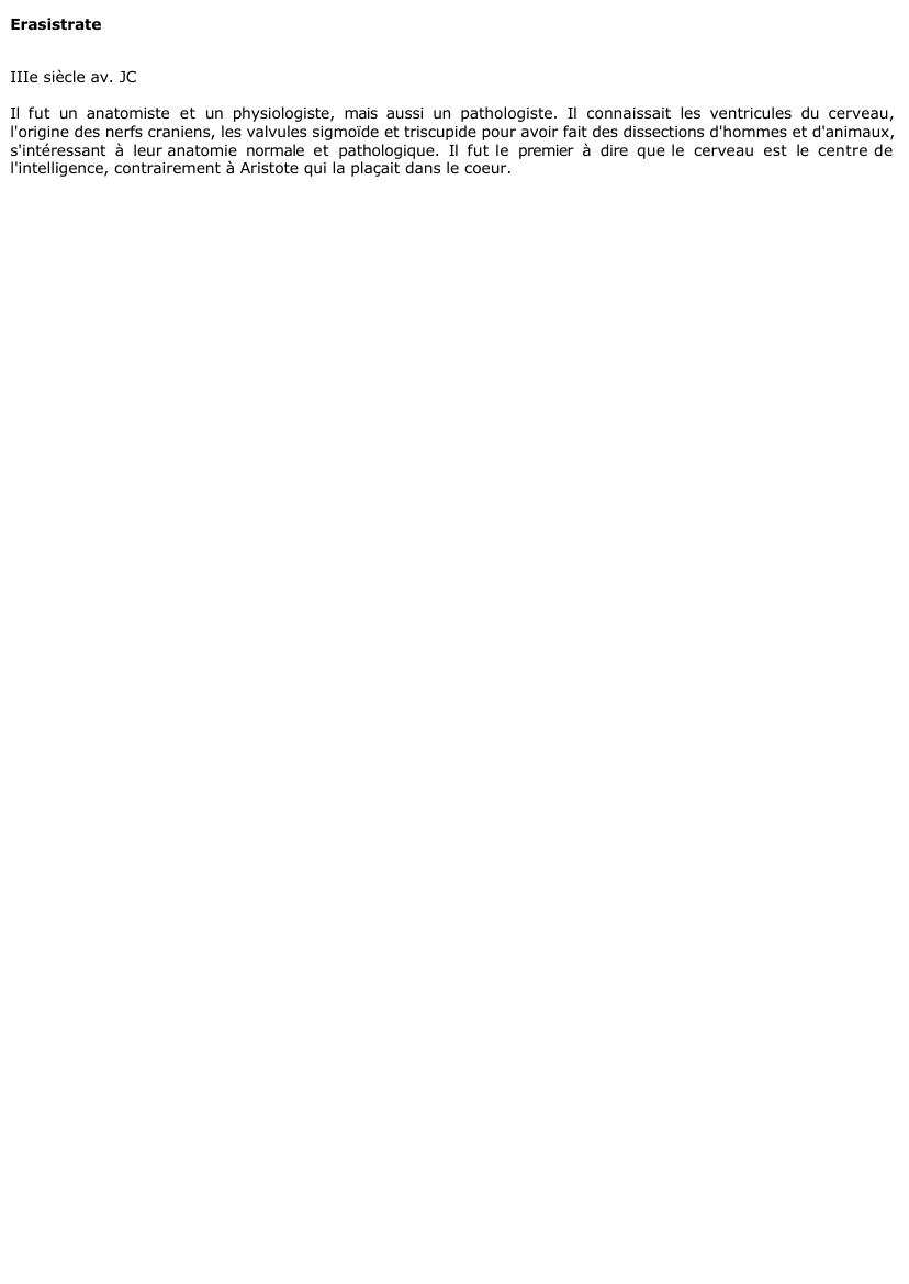 Prévisualisation du document Erasistrate