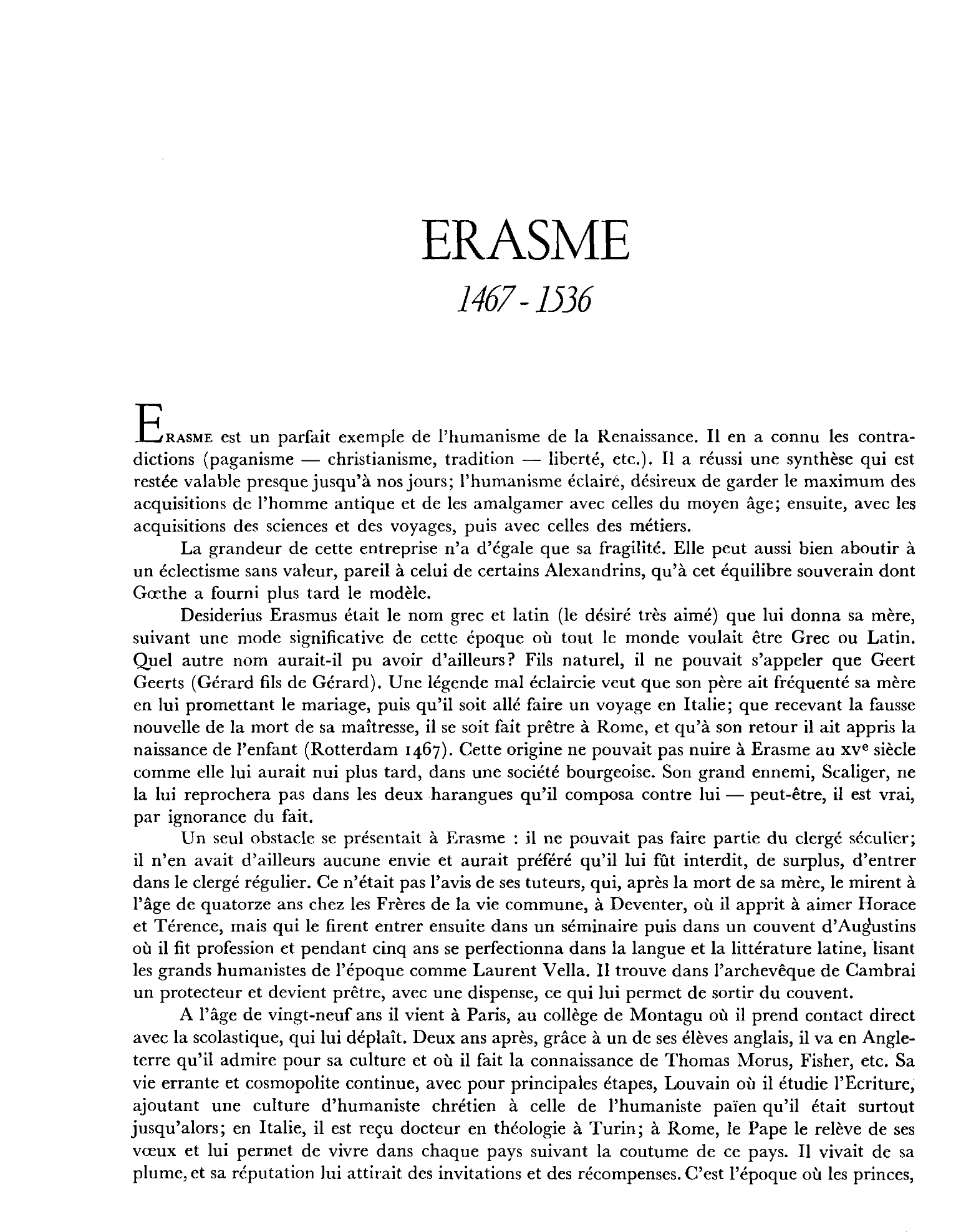 Prévisualisation du document ÉRASME