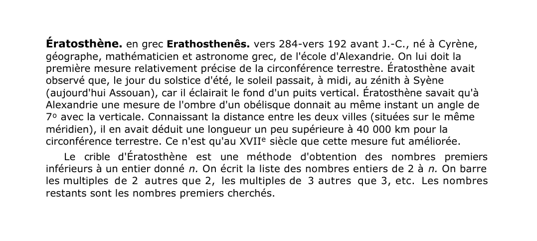 Prévisualisation du document Ératosthène.