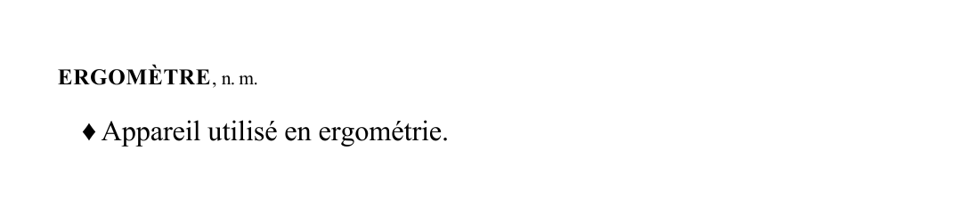 Prévisualisation du document ERGOMÈTRE , n.