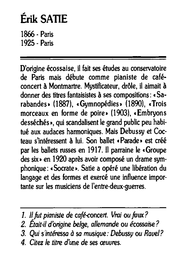 Prévisualisation du document Erik SATIE