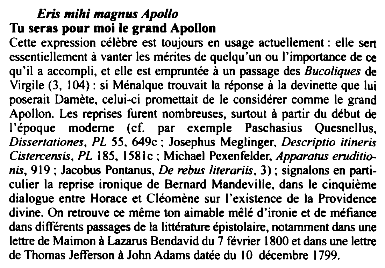 Prévisualisation du document Eris mihi magnus Apollo / Tu seras pour moi le grand Apollon