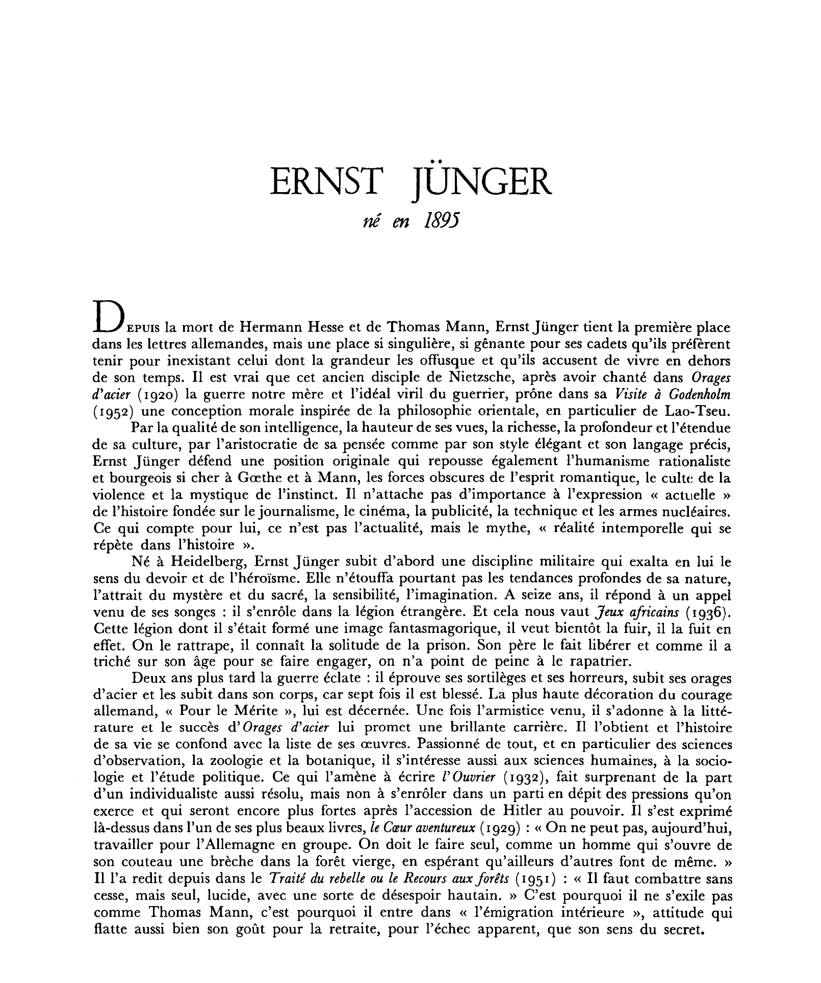 Prévisualisation du document Ernst Jünger