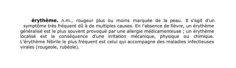Prévisualisation du document érythème.