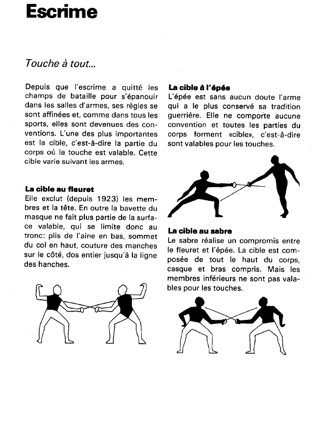 Prévisualisation du document Escrime:Touche à tout.