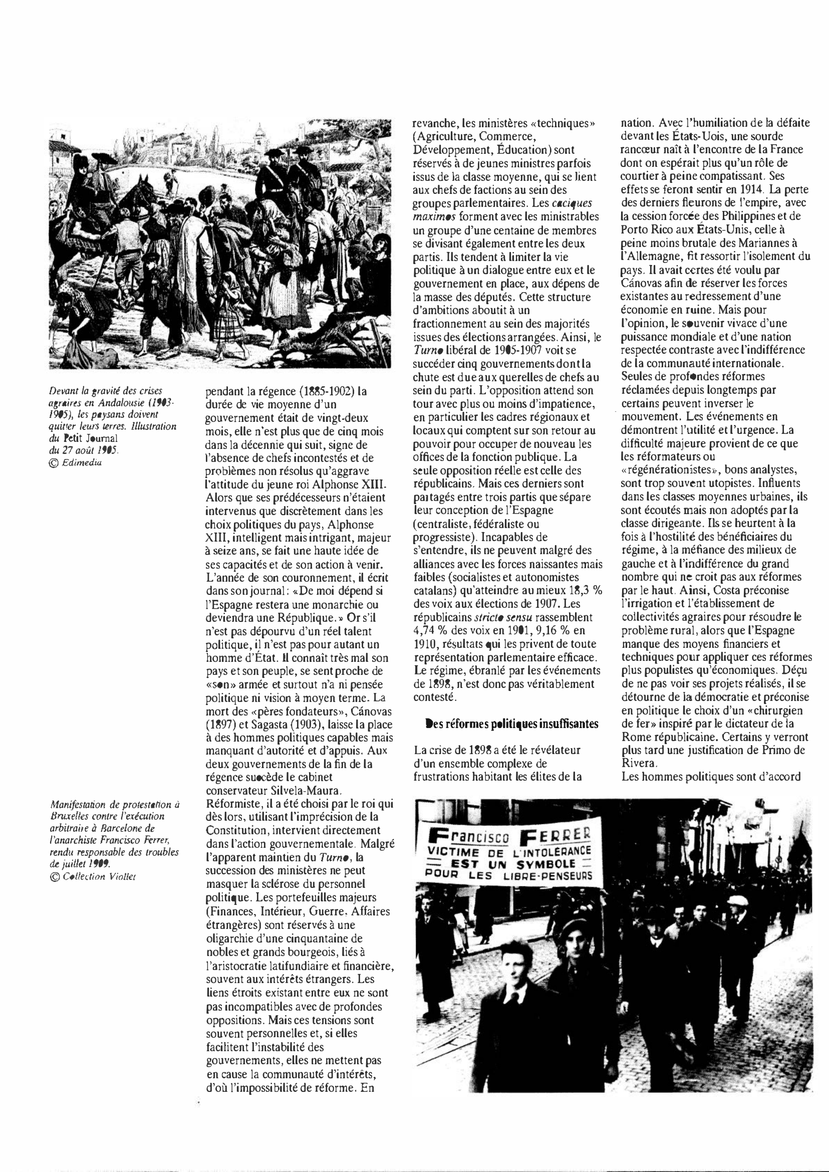 Prévisualisation du document Espagne de 1900 à 1909 : Histoire