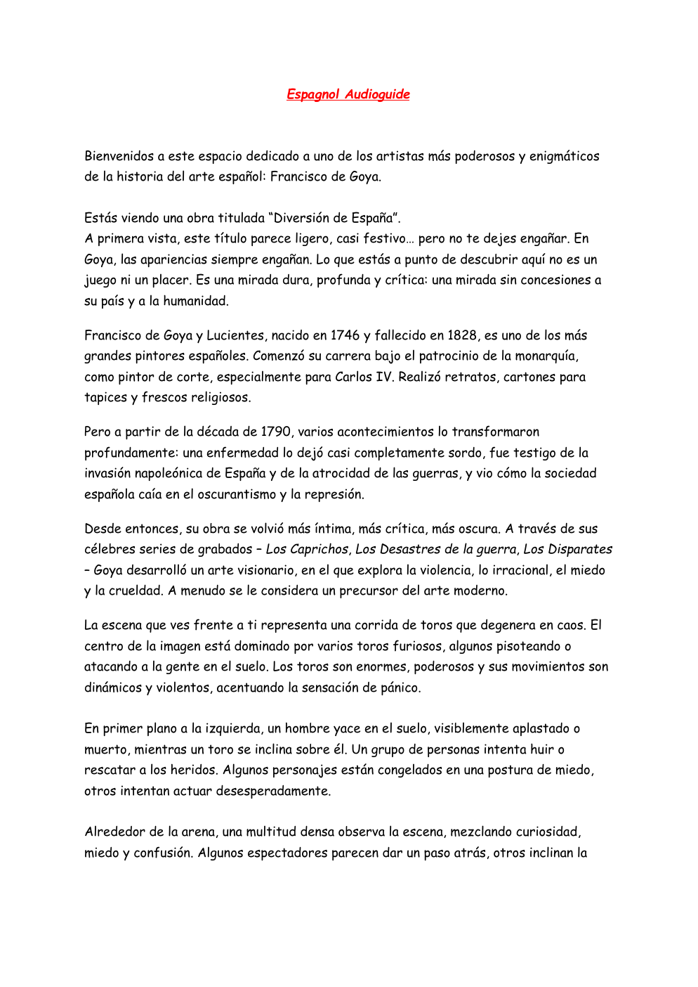 Prévisualisation du document espagnol “Diversión de España”