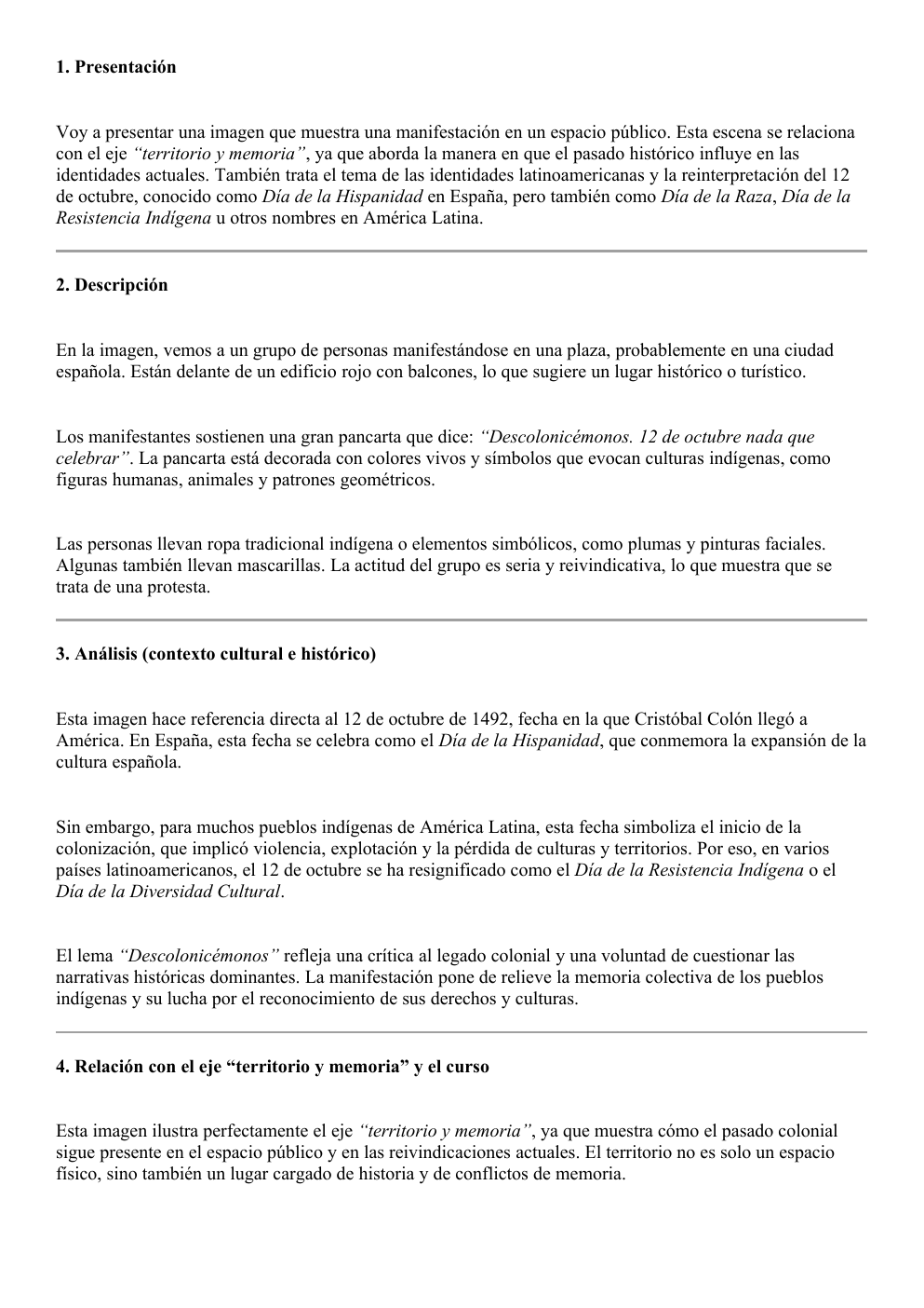 Prévisualisation du document Espagnol oral bac