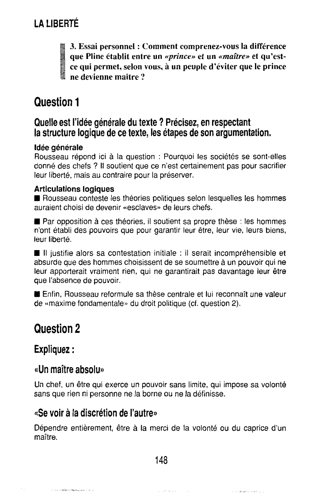 Prévisualisation du document Essai personnel : Comment comprenez-vous la différence que Pline établit entre un «prince» et un «maître» et qu'est-ce qui permet, selon vous, à un peuple d'éviter que le prince ne devienne maître ?