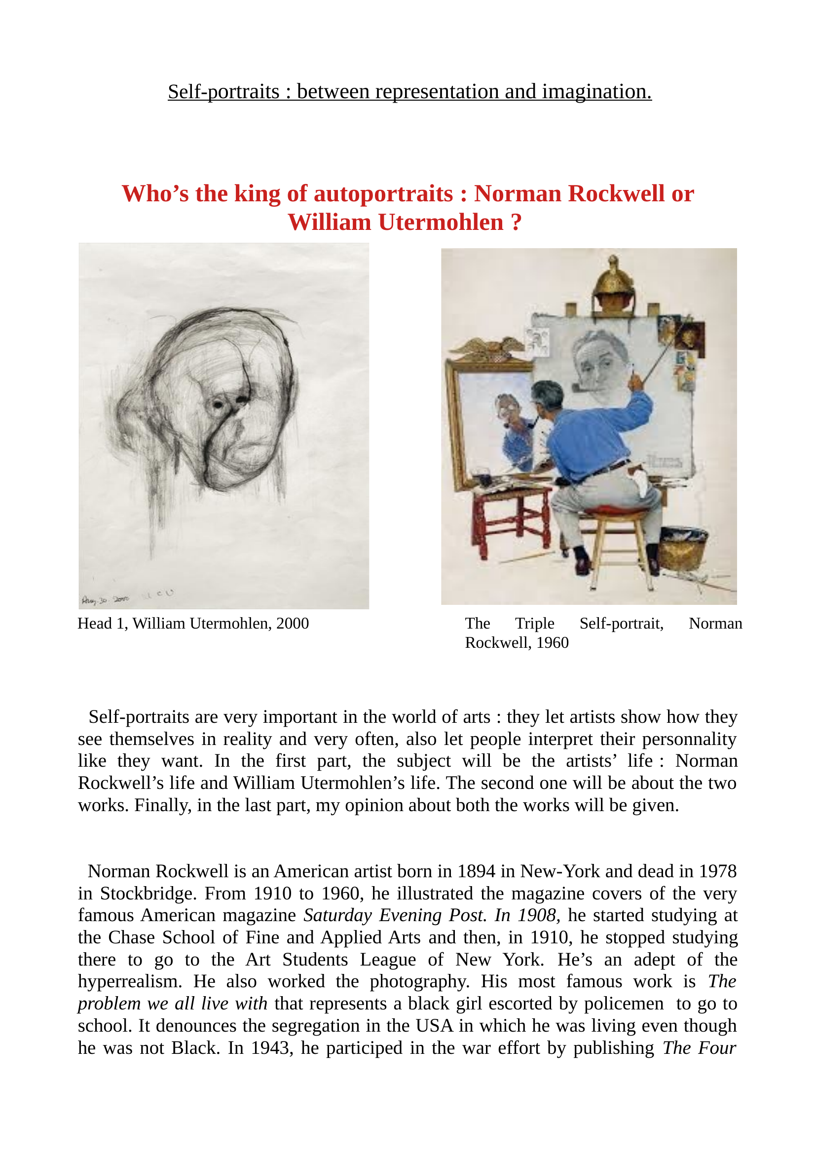 Prévisualisation du document Essai sur oeuvre artistique en anglais: Norman Rockwell