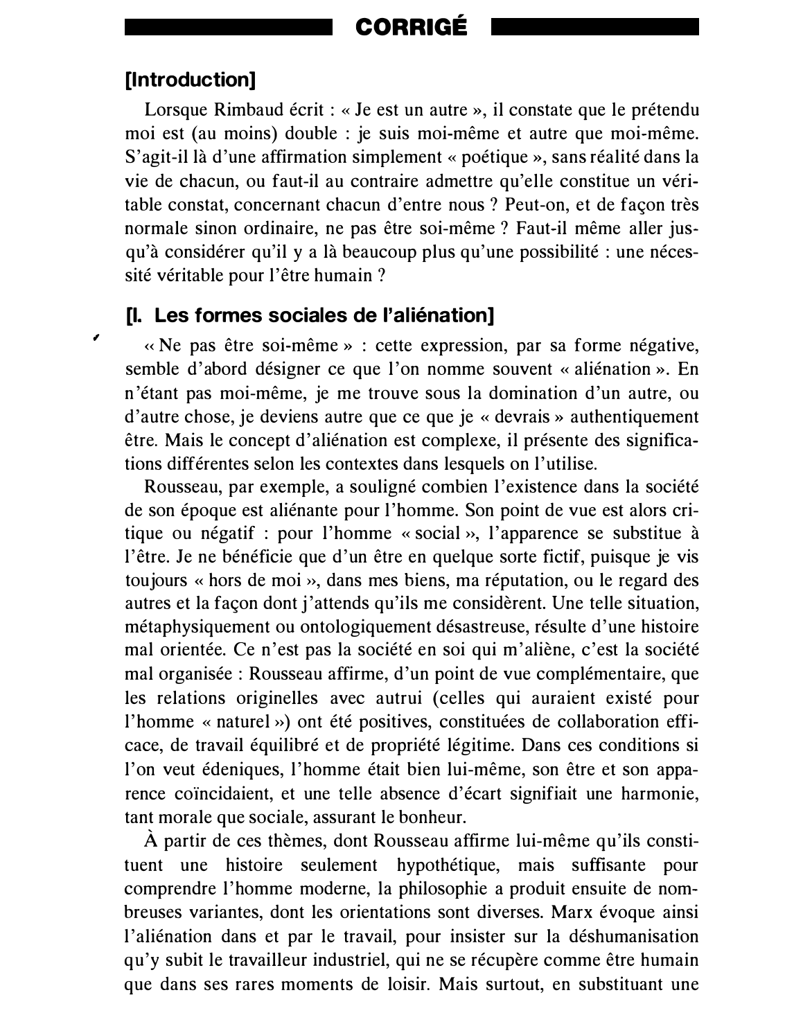 Prévisualisation du document Est-il possible de ne pas être soi-même ?