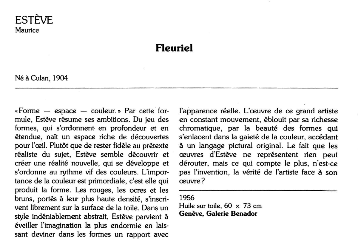 Prévisualisation du document ESTÈVE Maurice : Fleuriel