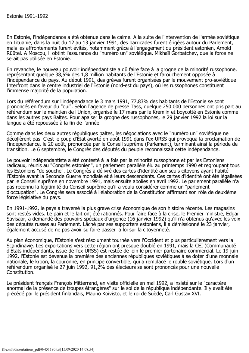 Prévisualisation du document Estonie (1991-1992)