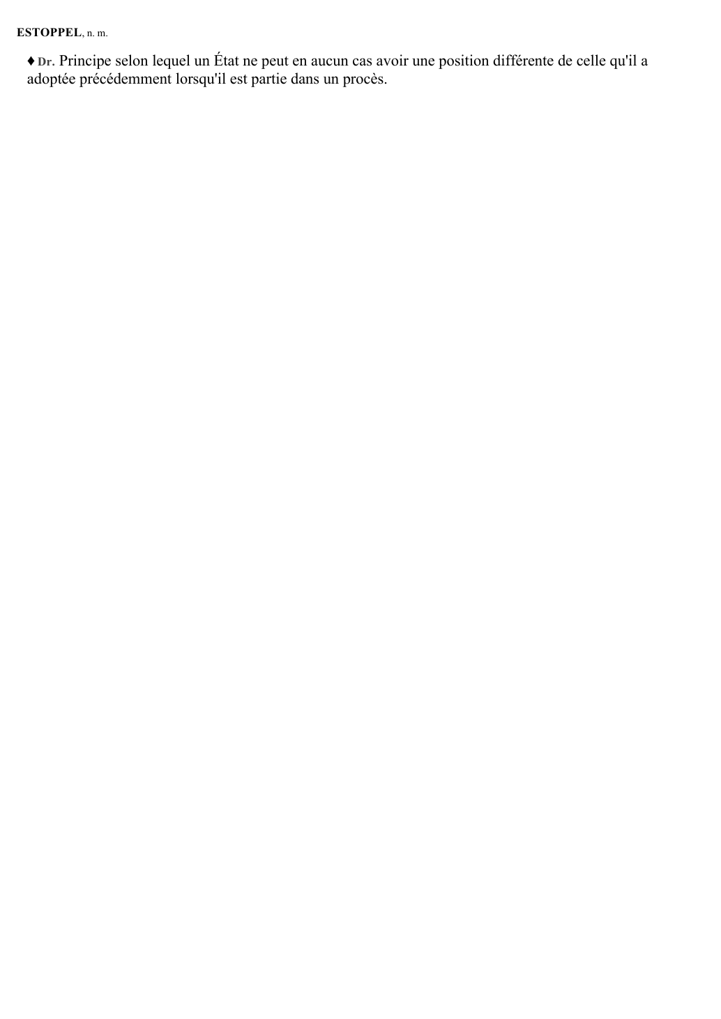 Prévisualisation du document ESTOPPEL, n.