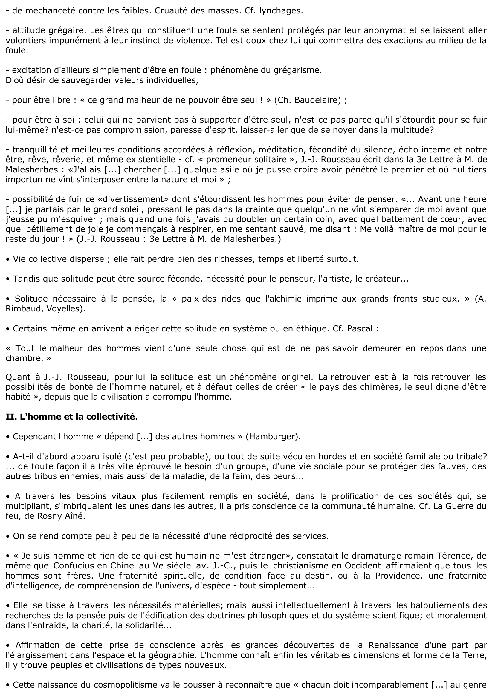 Prévisualisation du document « Et l'homme dépend aussi des autres hommes. » Explication et discussion de cette phrase lapidaire de Jean HAMBURGER.