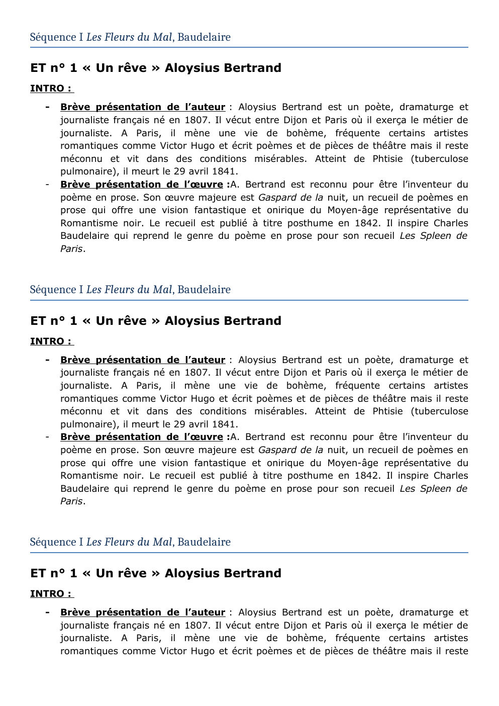 Prévisualisation du document ET n° 1 « Un rêve » Aloysius Bertrand (analyse linéaire)