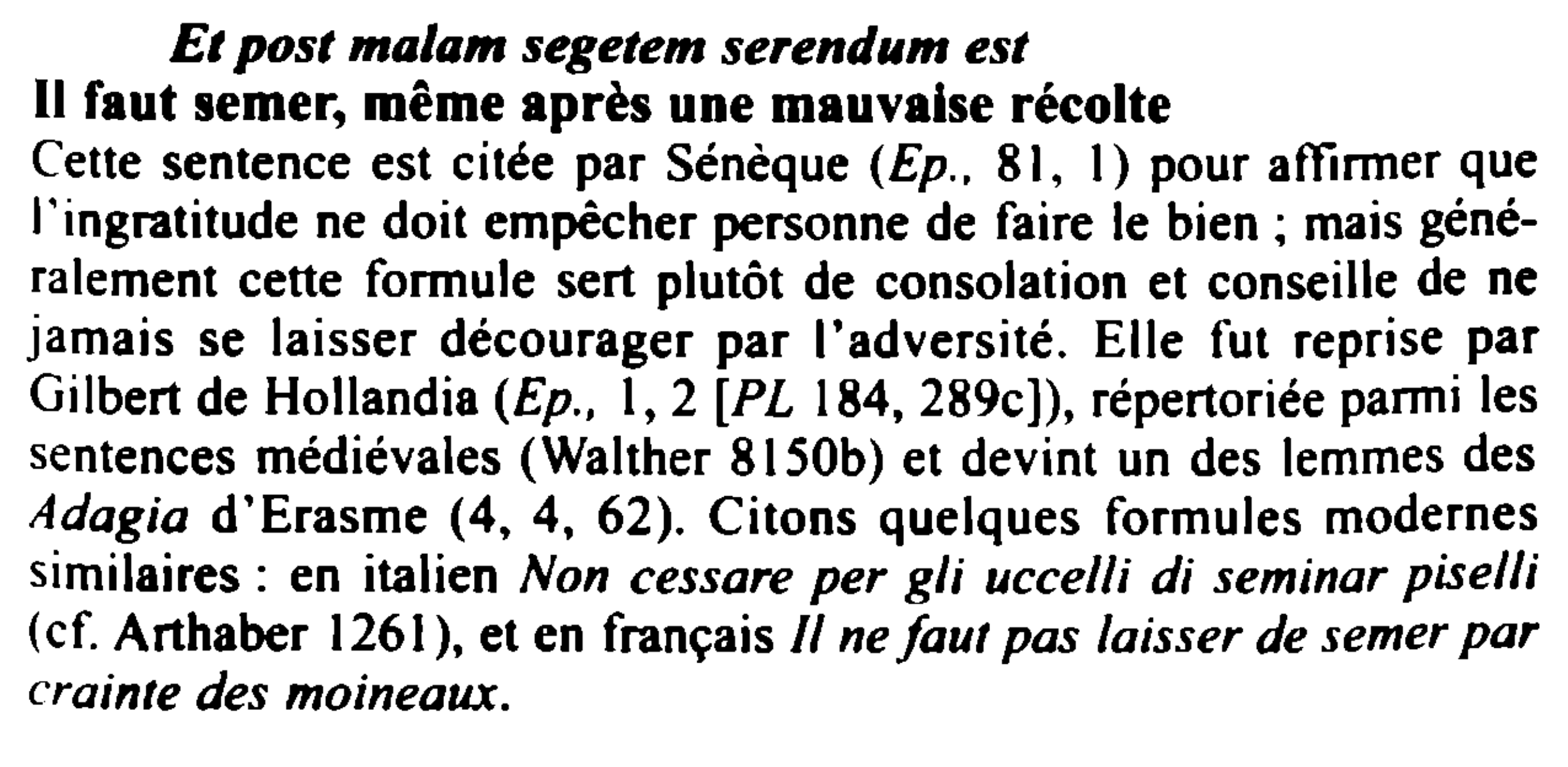 Prévisualisation du document Et post malam segetem serendum est