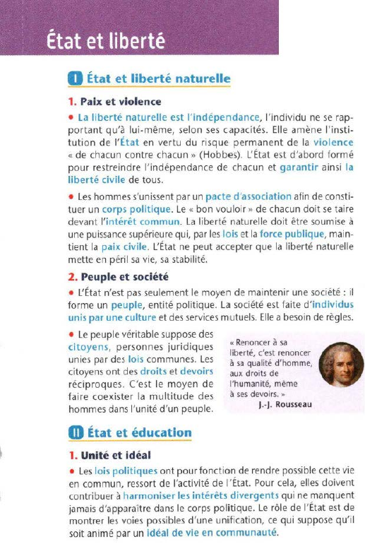 Prévisualisation du document État et liberté
0

État et liberté naturelle

1. Paix et violence
• La liberté naturelle est l' indépendance, l'...