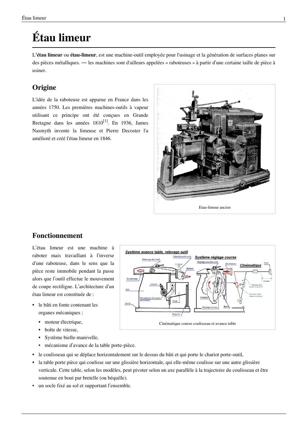 Prévisualisation du document Étau limeur
