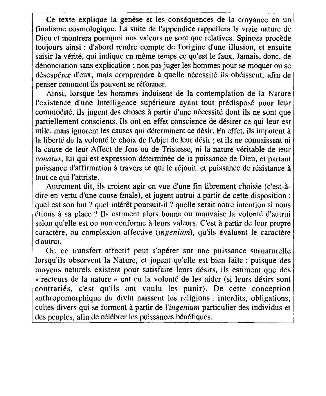 Prévisualisation du document Éthique, I, Appendice (extrait). Aristote