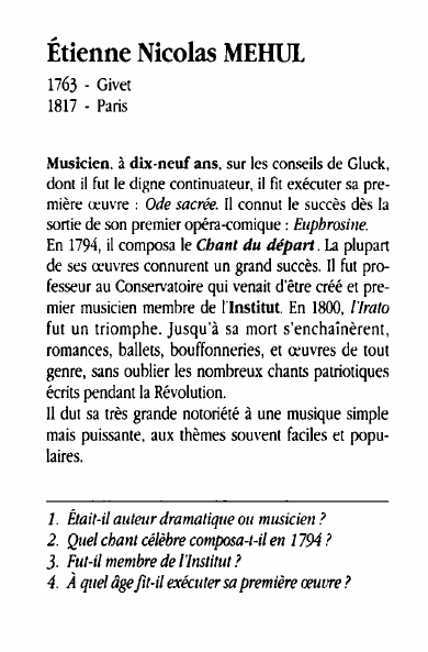 Prévisualisation du document Étienne Nicolas MEHUL1763 - Givet1817 - ParisMusicien.
