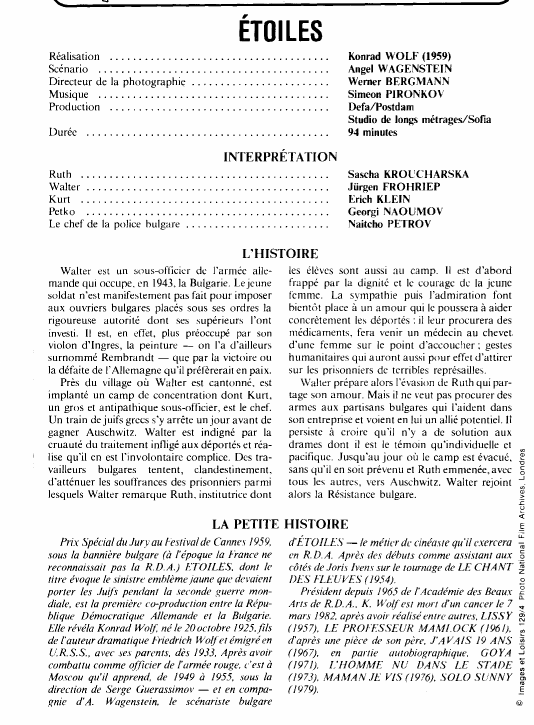 Prévisualisation du document ÉTOILES