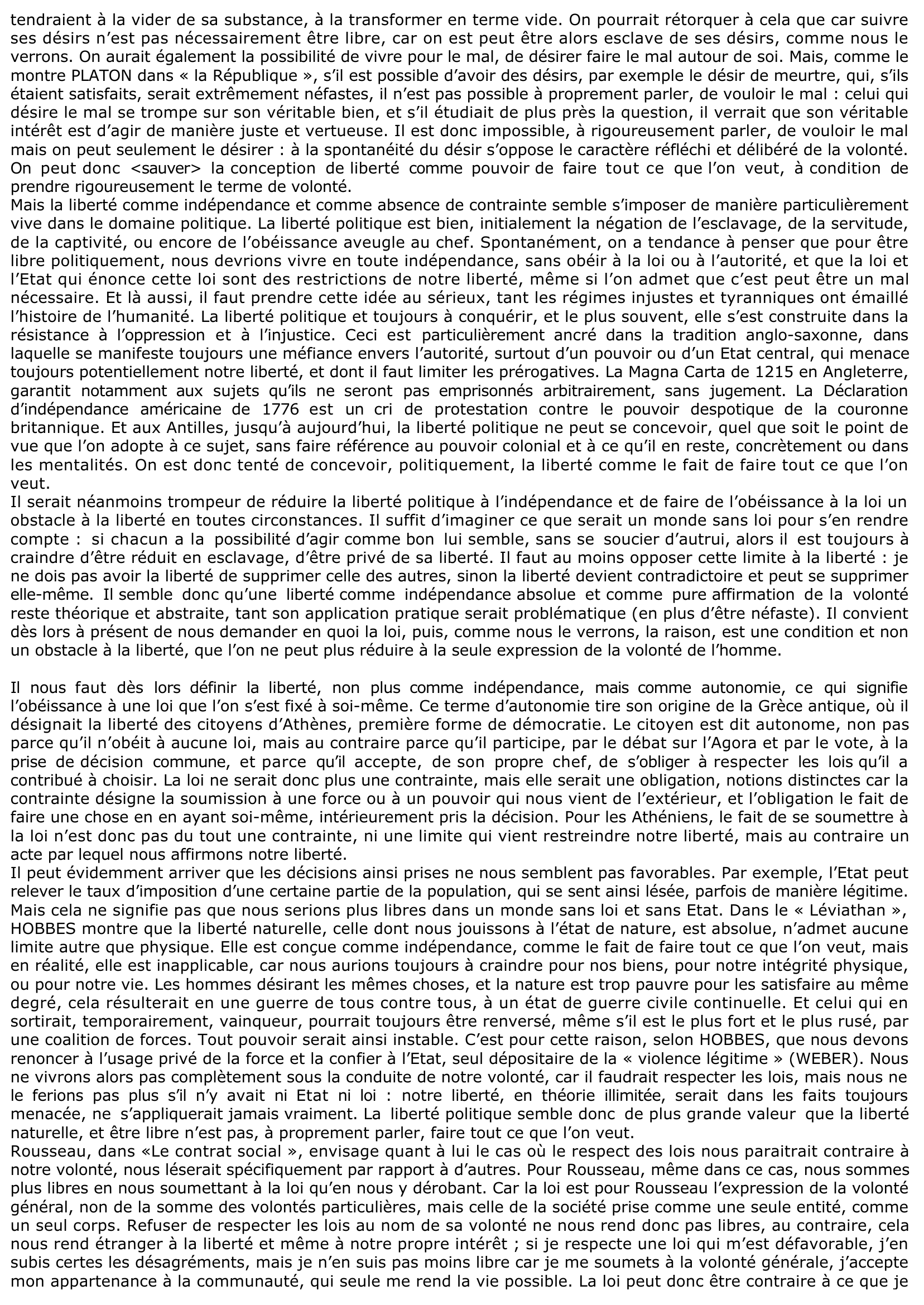 Prévisualisation du document ETRE LIBRE,  EST-CE FAIRE TOUT CE QUE L'ON VEUT ?