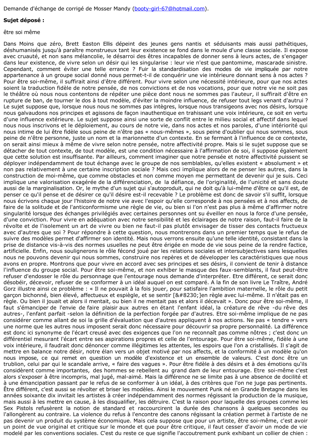 Prévisualisation du document être soi même