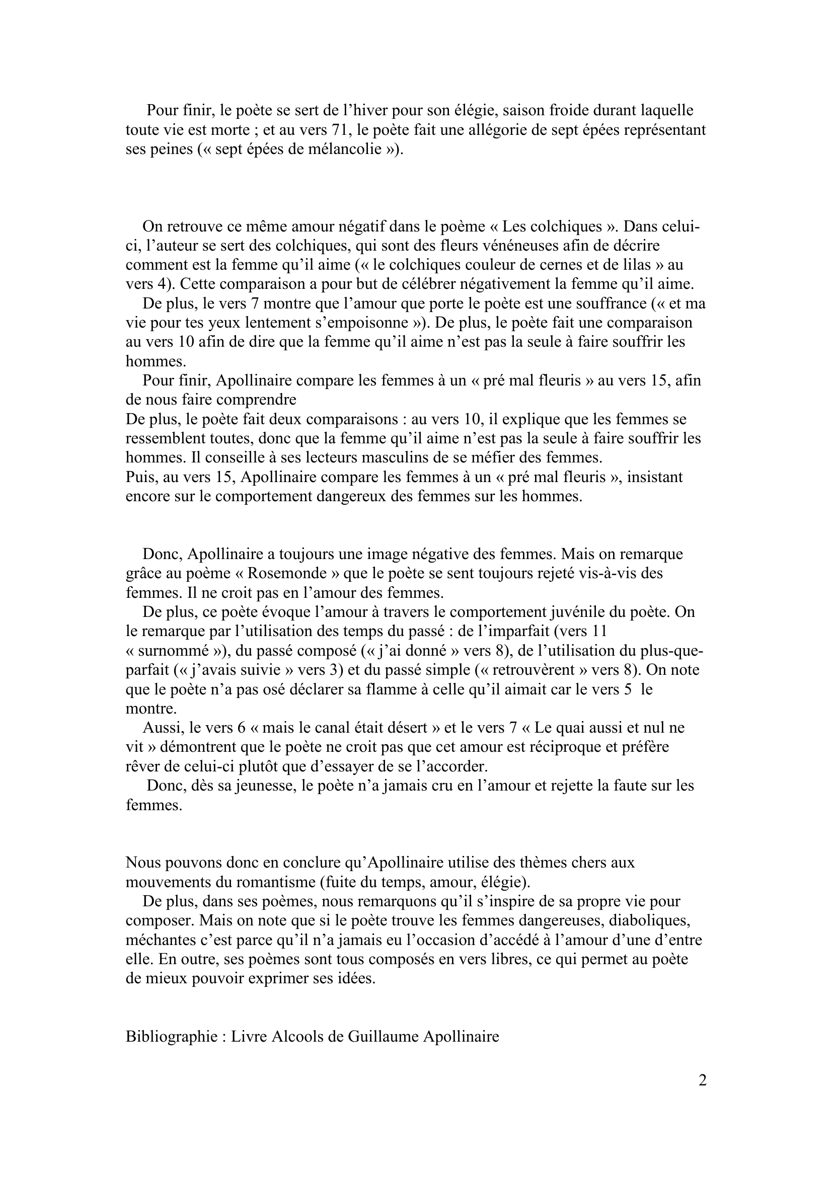 Prévisualisation du document Etude de poèmes amoureux du recueil Alcools de Guillaume Apollinaire