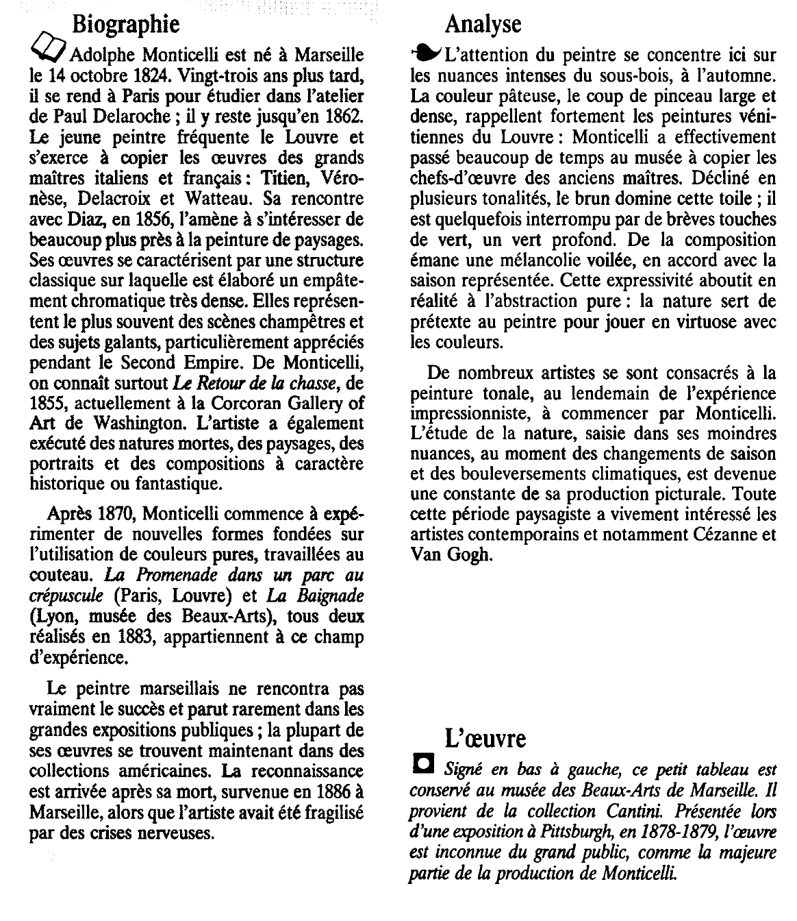 Prévisualisation du document ÉTUDE DE SOUS-BOIS de MONTICELLI Adolphe
