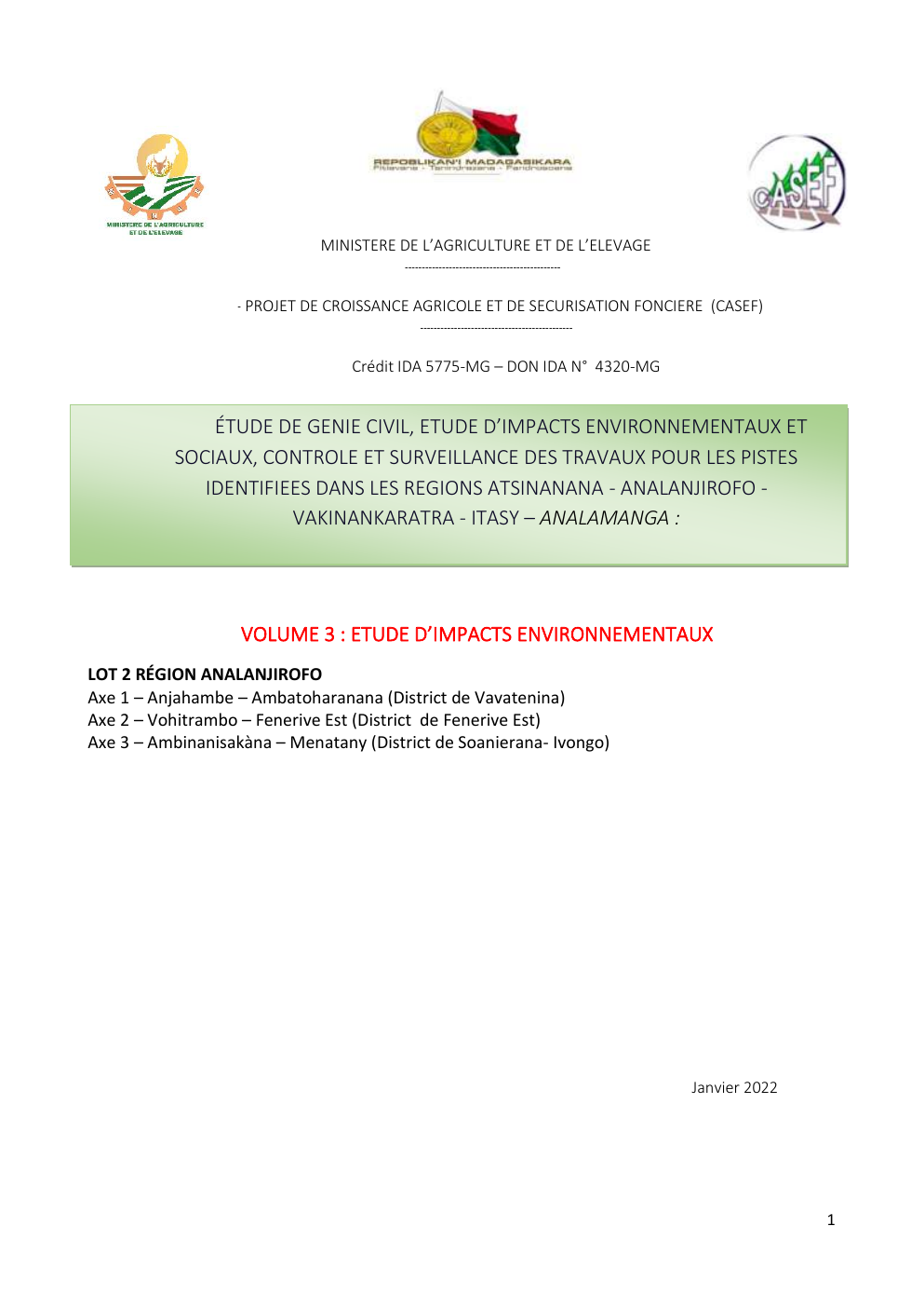 Prévisualisation du document ETUDE D’IMPACTS ENVIRONNEMENTAUX