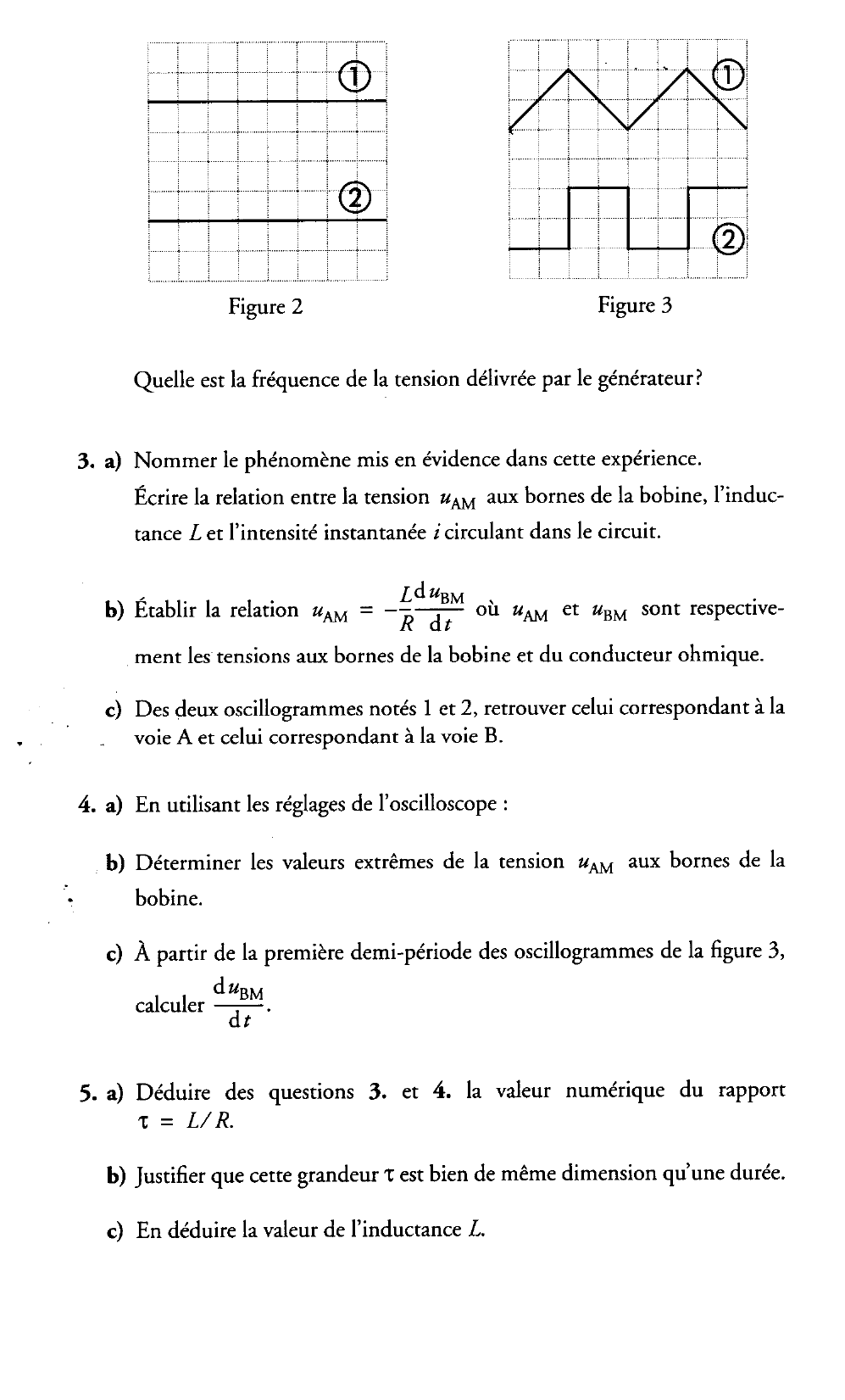 Prévisualisation du document Étude d'un circuit série : conducteur ohmique et bobine Polynésie, juin 1997 (6 points)